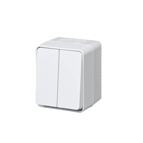 ATLASDESIGN PROFI IP54 О/У 2-клавишный ВЫКЛЮЧАТЕЛЬ, сх.5, 10АХ, БЕЛЫЙ ATN540151