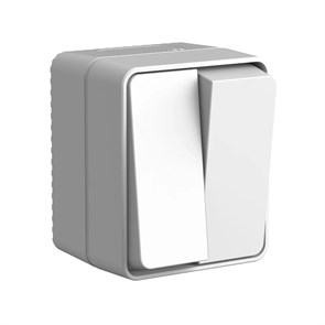ATLASDESIGN PROFI IP54 О/У 2-клавишный ВЫКЛЮЧАТЕЛЬ, сх.5, 10АХ, СЕРЫЙ ATN543051