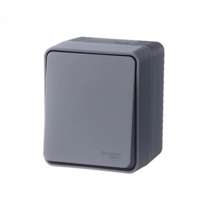 ATLASDESIGN PROFI IP54 О/У 1-клавишный ПЕРЕКЛЮЧАТЕЛЬ, сх.6, 10АХ, АНТРАЦИТ ATN544061