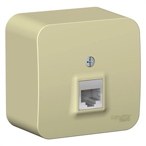 BLANCA О/У РОЗЕТКА компьютерная RJ45, кат.5E, ИЗОЛ.ПЛ., БЕЖЕВЫЙ BLNIA045007