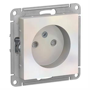 ATLASDESIGN РОЗЕТКА без заземления со шторками, 16А, механизм, ЖЕМЧУГ ATN000449