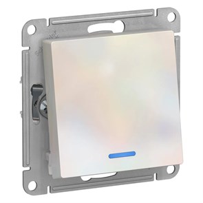 ATLASDESIGN 1-клавишный ПЕРЕКЛЮЧАТЕЛЬ с подсветкой, сх.6а, 10АХ, механизм, ЖЕМЧУГ ATN000463