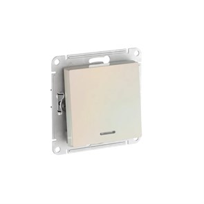 ATLASDESIGN 1-клавишный ПЕРЕКЛЮЧАТЕЛЬ с подсветкой, сх.6а, 10АХ, мех., быстрозажим. клем., ЖЕМЧУГ ATN000463S