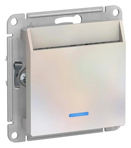 ATLASDESIGN ВЫКЛЮЧАТЕЛЬ карточный с подсветкой, 10А, без задержки отключения, механизм, ЖЕМЧУГ ATN000467