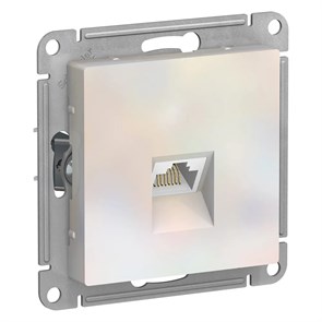 ATLASDESIGN РОЗЕТКА компьютерная RJ45 кат. 5e, механизм, ЖЕМЧУГ ATN000483