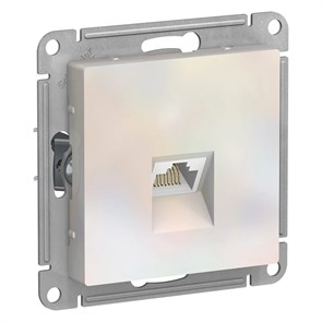 ATLASDESIGN РОЗЕТКА компьютерная RJ45 кат. 6A, механизм, ЖЕМЧУГ ATN000486