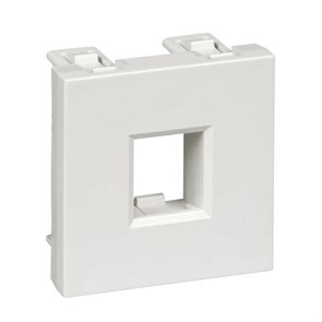 W45 Плата лицевая для 1xKeystone, 2 модуля (45х45 мм) БЕЛАЯ RIN-144-B
