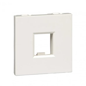W45 Плата лицевая для 1xKeystone, 1 модуль (45х22.5 мм) БЕЛАЯ RAL9010 RIN-144-BE
