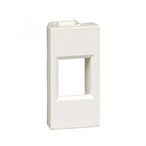 W45 Плата лицевая для 1xKeystone, 1 модуль (45х22.5 мм) БЕЛАЯ RAL9010 RIN-145-BE