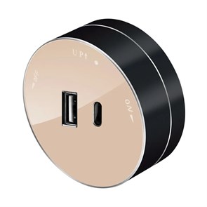 MULTITRACK Розетка 2хUSB (тип А+С) 18 Вт, 5 В/3 А ПЕСОЧНЫЙ MTK13003P