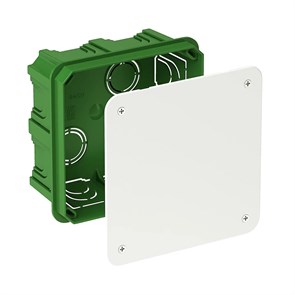 MULTIBOX Коробка распред. 100x100х48 мм д/сплошных стен, с крышкой 112х112 мм (со стикером) IMT351221