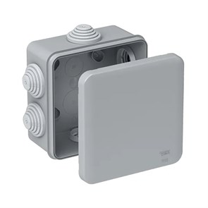 MULTIBOX Коробка распред. откр. установки 100x100x50, габариты 130х130х58, IP55 СЕРАЯ (со стикером) IMT350911