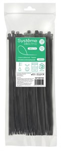 MULTISET Стяжка кабельная нейлоновая 380х7.6 ЧЁРНАЯ (100шт) в пакете с замком ЗИП-ЛОК IMT38076B