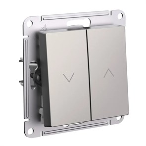 ATLASDESIGN 2-клавишный ВЫКЛЮЧАТЕЛЬ ДЛЯ ЖАЛЮЗИ, сх.4, 10А, механизм, ШАМПАНЬ ATN000519