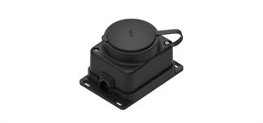 MULTISET Розетка 2К+З открытой установки каучуковая 16 А/250 В IP44 ЧЁРНАЯ MST4003BK