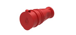 MULTISET Розетка 2К+З кабельная каучуковая 16 А/250 В IP44 КРАСНАЯ MST4402RD