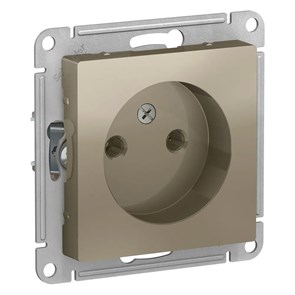 ATLASDESIGN РОЗЕТКА без заземления без шторок, 16А, механизм, ШАМПАНЬ ATN000541