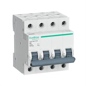 City9 Set Автоматический выключатель (АВ) B 6А 4P 6kA 400В C9F16406