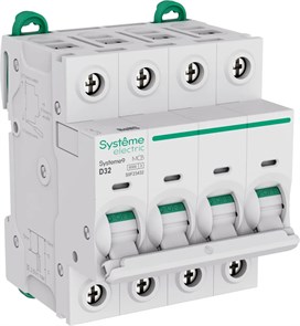 Systeme9 Автоматический выключатель (АВ) D 32A 4P 6kA 400В S9F23432
