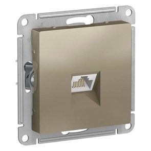 ATLASDESIGN РОЗЕТКА компьютерная RJ45 кат. 5e, механизм, ШАМПАНЬ ATN000583