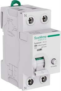 Systeme9 Выключатель дифференциального тока (ВДТ) 40A 2P 100мА Тип-AC 230В S9R13240