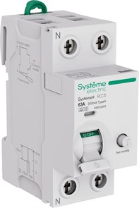Systeme9 Выключатель дифференциального тока (ВДТ) 63A 2P 300мА Тип-A-S 230В S9R29263