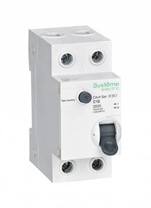 City9 Set Авт. выкл. диф. тока (АВДТ) 1P+N С 10А 4.5kA 30мА Тип-AС 230В C9D34610
