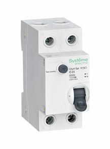 City9 Set Авт. выкл. диф. тока (АВДТ) 1P+N С 25А 4.5kA 10мА Тип-A 230В C9D51625