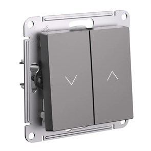 ATLASDESIGN 2-клавишный ВЫКЛЮЧАТЕЛЬ ДЛЯ ЖАЛЮЗИ, сх.4, 10А, механизм, МОККО ATN000619