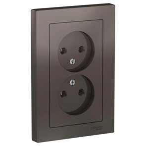 ATLASDESIGN РОЗЕТКА двойная без заземления, 16А, в сборе, МОККО ATN000620