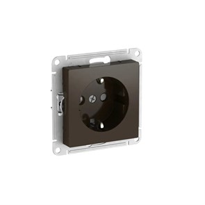 ATLASDESIGN РОЗЕТКА с заземлением со шторками, 16А, механизм, быстрозажим. клем., МОККО ATN000645S