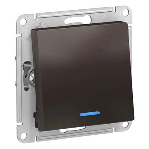 ATLASDESIGN 1-клавишный ПЕРЕКЛЮЧАТЕЛЬ с подсветкой, сх.6а, 10АХ, механизм, МОККО ATN000663