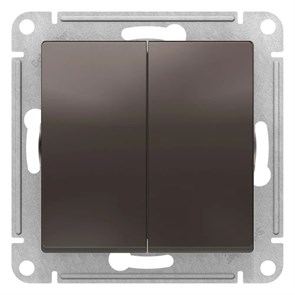 ATLASDESIGN 2-клавишный ПЕРЕКРЕСТНЫЙ ПЕРЕКЛЮЧАТЕЛЬ, сх.7+7, 10АХ, механизм, МОККО ATN000673
