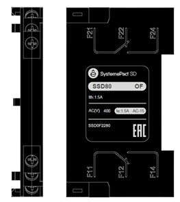 ВСПОМОГАТЕЛЬНЫЙ КОНТАКТ 2NO2NC ДЛЯ SD80 SSDOF2280