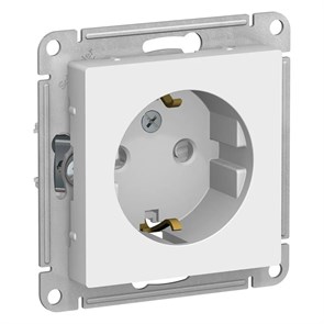 ATLASDESIGN РОЗЕТКА с заземлением со шторками, 16А, механизм, БЕЛЫЙ ATN000145
