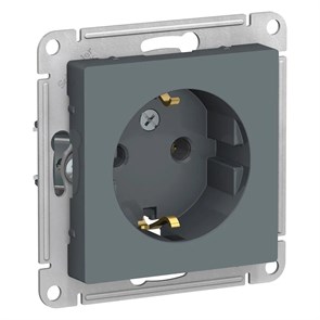 ATLASDESIGN РОЗЕТКА с заземлением без шторок, 16А, механизм, ГРИФЕЛЬ ATN000743