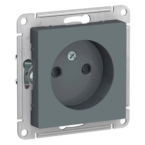ATLASDESIGN РОЗЕТКА без заземления со шторками, 16А, механизм, ГРИФЕЛЬ ATN000749