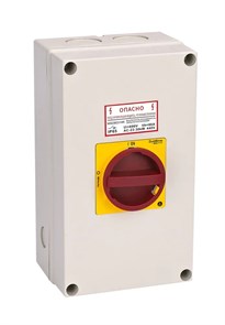 ГЛАВНЫЙ/АВАРИЙНЫЙ ВЫКЛЮЧАТЕЛЬ-РАЗЪЕДИНИТЕЛЬ 4P 100A ЗАКРЫТОГО ИСПОЛНЕНИЯ IP65 С ЗАМКОМ MSD100411R
