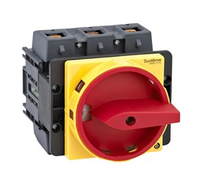 ВЫКЛЮЧАТЕЛЬ-РАЗЪЕДИНИТЕЛЬ 3P 125A IP40 С КРАСНОЙ РУКОЯТКОЙ НА ДВЕРЦУ 4 ВИНТАМИ С ЗАМКОМ MSD125310R