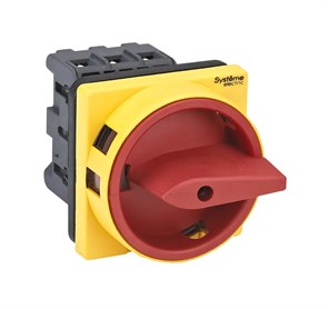 ВЫКЛЮЧАТЕЛЬ-РАЗЪЕДИНИТЕЛЬ 3P 25A IP54 С КРАСНОЙ РУКОЯТКОЙ НА ДВЕРЦУ 4 ВИНТАМИ С ЗАМКОМ MSD25310R