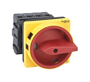 ВЫКЛЮЧАТЕЛЬ-РАЗЪЕДИНИТЕЛЬ 4P 25A IP54 С КРАСНОЙ РУКОЯТКОЙ НА ДВЕРЦУ 4 ВИНТАМИ С ЗАМКОМ MSD25410R