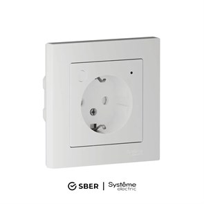 ATLASDESIGN SMART РОЗЕТКА с заземл., со шт., Zigbee, L+N, 16А, мех., БЕЛЫЙ ATN000145Z