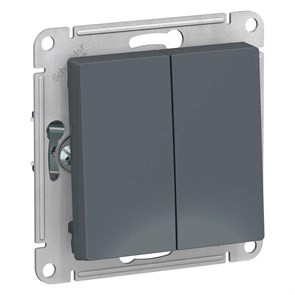 ATLASDESIGN 2-клавишный ПЕРЕКЛЮЧАТЕЛЬ, сх.6+6, 10АХ, механизм, ГРИФЕЛЬ ATN000765