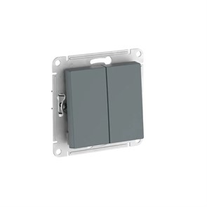 ATLASDESIGN 2-клавишный ПЕРЕКЛЮЧАТЕЛЬ, сх.6+6, 10АХ, мех., быстрозажим. клем., ГРИФЕЛЬ ATN000765S