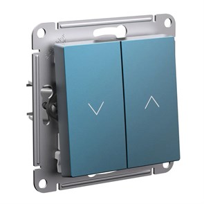 ATLASDESIGN 2-клавишный ВЫКЛЮЧАТЕЛЬ ДЛЯ ЖАЛЮЗИ, сх.4, 10А, механизм, ИЗУМРУД ATN000819