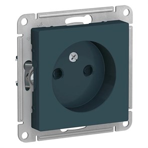 ATLASDESIGN РОЗЕТКА без заземления со шторками, 16А, механизм, ИЗУМРУД ATN000849