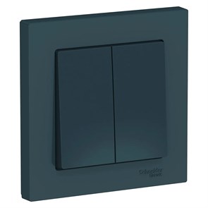 ATLASDESIGN 2-клавишный ВЫКЛЮЧАТЕЛЬ, сх.5, 10АХ, в сборе, ИЗУМРУД ATN000852