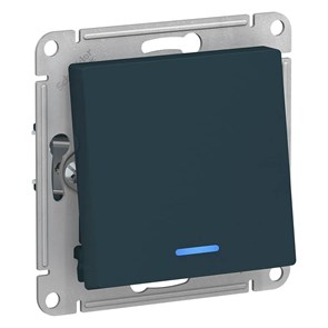 ATLASDESIGN 1-клавишный ПЕРЕКЛЮЧАТЕЛЬ с подсветкой, сх.6а, 10АХ, механизм, ИЗУМРУД ATN000863