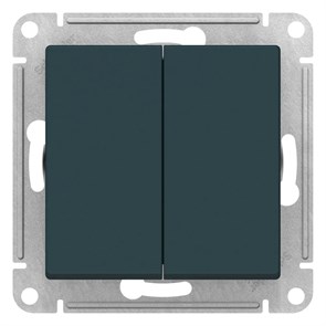 ATLASDESIGN 2-клавишный ПЕРЕКРЕСТНЫЙ ПЕРЕКЛЮЧАТЕЛЬ, сх.7+7, 10АХ, механизм, ИЗУМРУД ATN000873