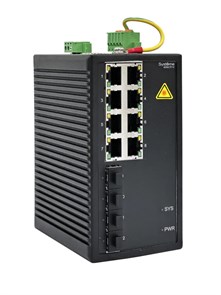 Управляемый промышленный коммутатор Ethernet L2, 8x10/100/1000BaseT, 4x100/1000BaseX SFP NSETM212T08X04A